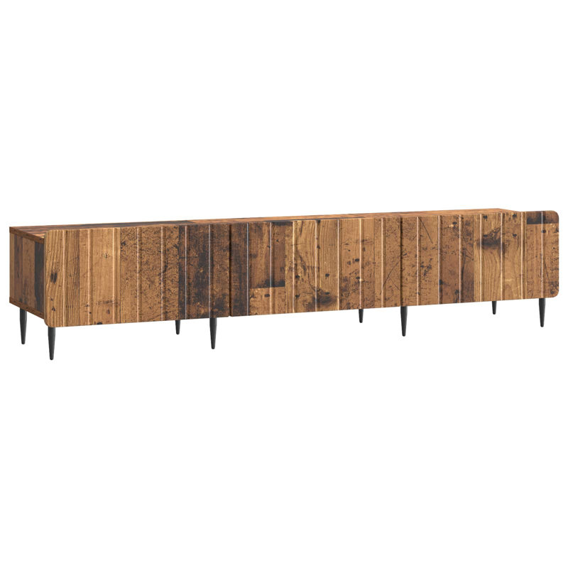 Unfinished TV Stand, 32cm H x 147cm L x 34.5cm W, Old Wood