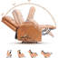 Fauteuil inclinable en cuir de polyuréthane avec massage et chaleur, 3 positions et porte-gobelets-2094784594