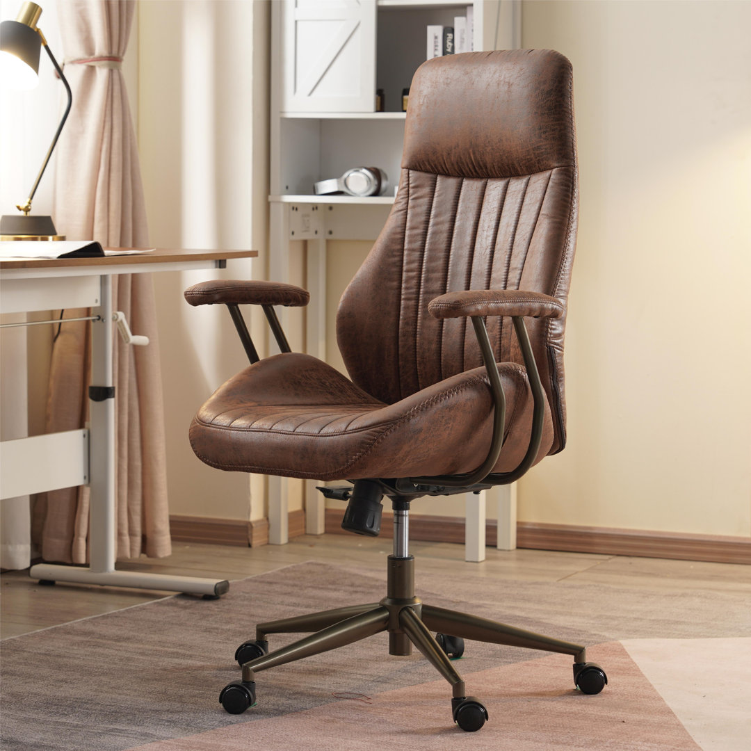 Viola High Back Swivel Ergonomic Executive Chair with Pad arms 17 Stories Upholstery 