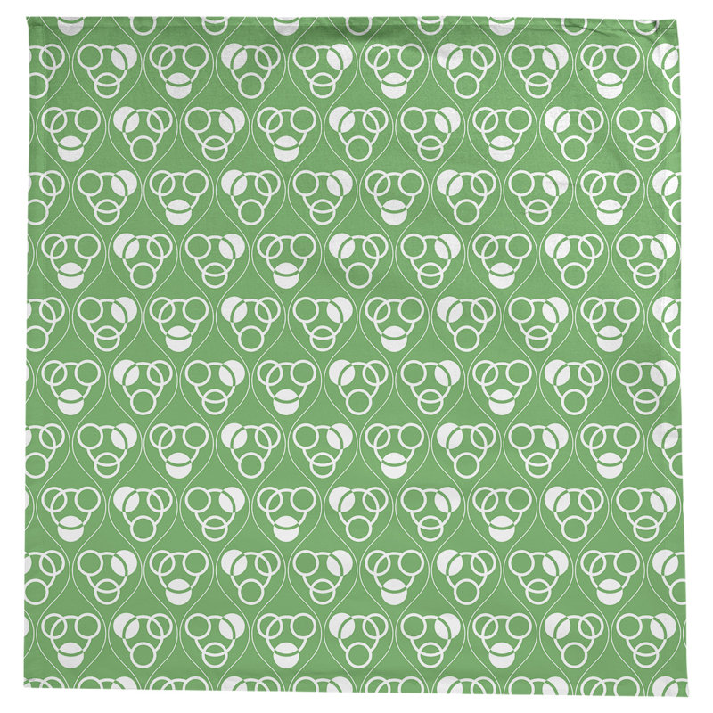 Nappe classiques des cercles et des vagues, Vert/blanc