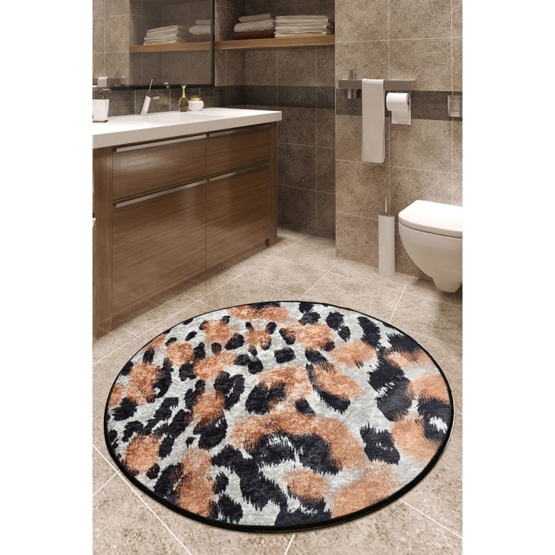 Premium Bathmat, 39.4-Inch Diameter, 100% Polyester, Antiallergic, Dust & Stain Repellent, Non-Slip Underside | Machine Washable at 86°F, 700 GSM | Soft & Durable for Bathroom Safety and Comfort