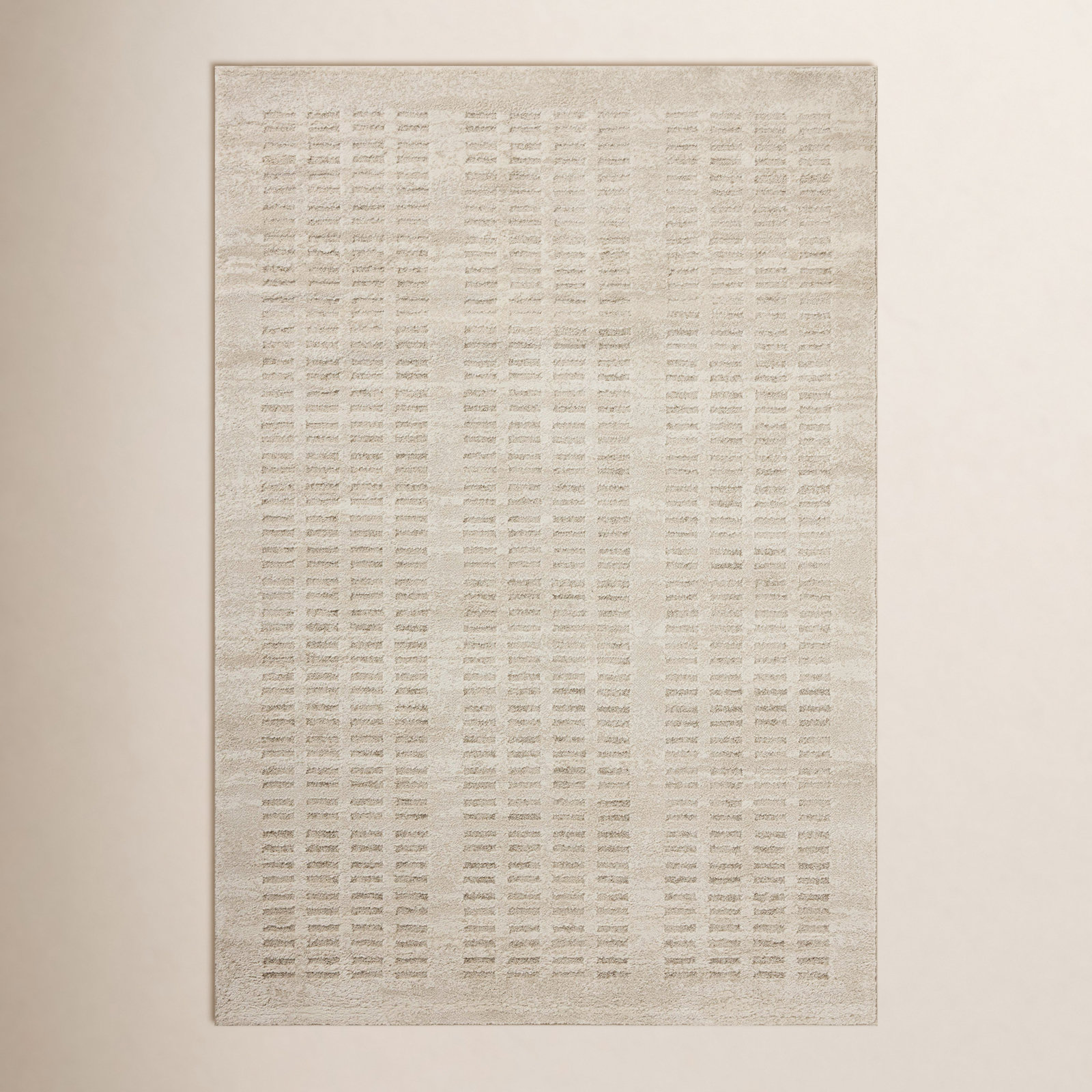 Amber Lewis x Loloi Monty Ivory Beige Abstract Rug, Rectangle 6'7" x 9'3"