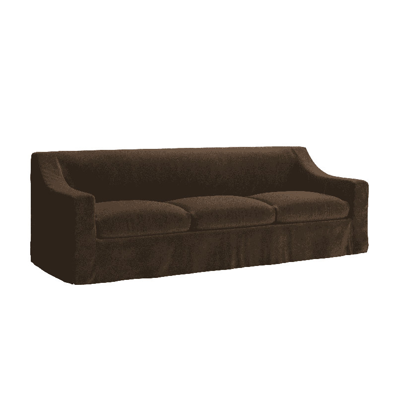Evergreen Sofa, Chocolate Recycled Velvet