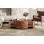 Table basse rotative en bois avec 2 tiroirs Burl
