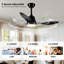 Ventilateur de plafond intelligent 42 "avec lumières