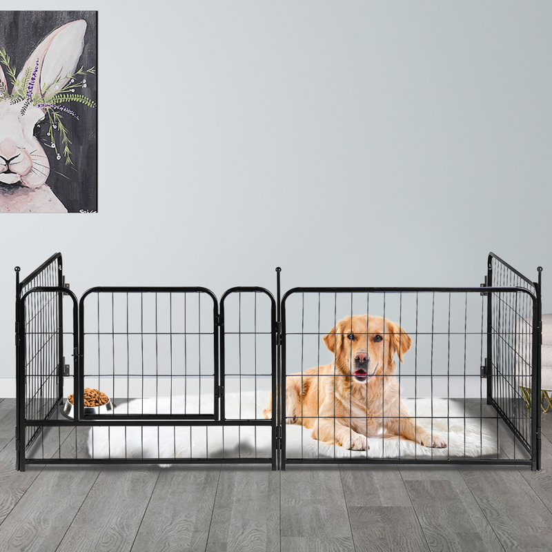 4 Panel Exercise Heavy Duty Pet Pen, 24" H