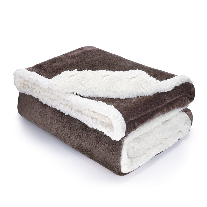 Catalonia Solid Throw Blanket, 50x60 inches, Brown