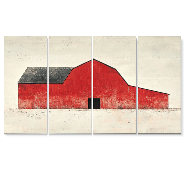 Ensemble de décorations murales rustiques rouges et noires rustiques III, H 32 po x l 64 po