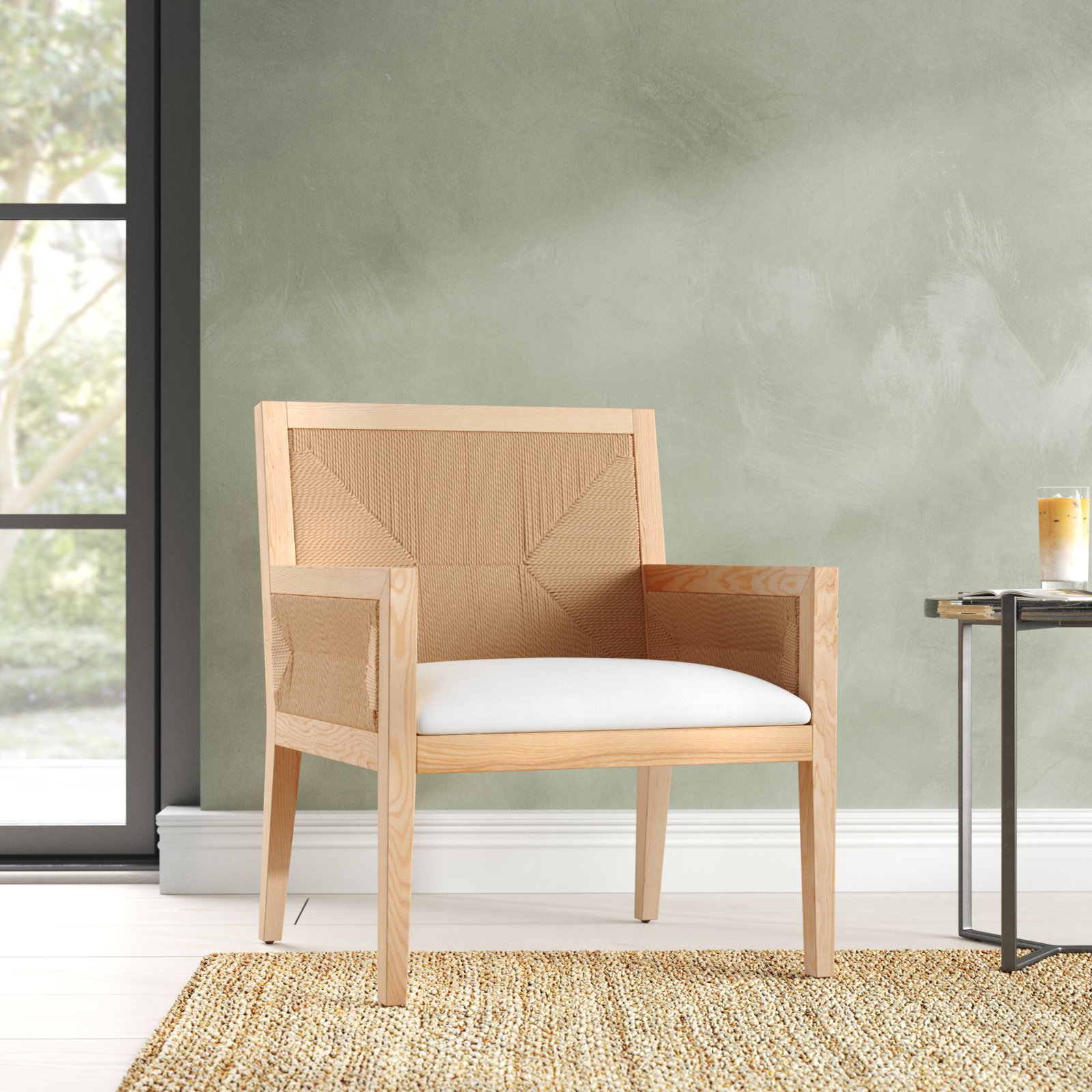 Hudgins Woven Accent Chair, Natural
