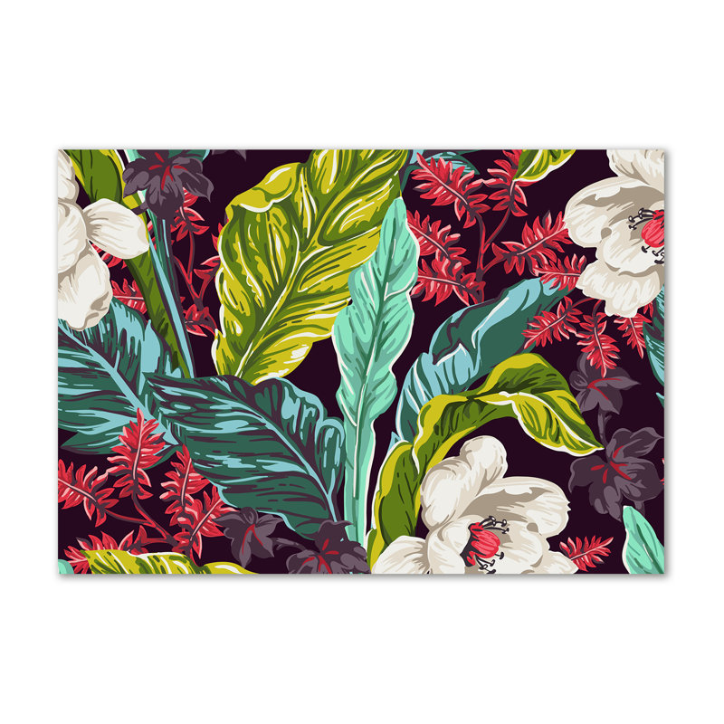 Tropical Flowers - Wrapped Canvas Print
