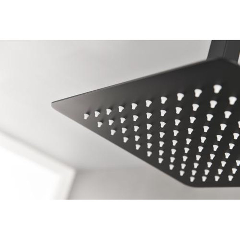 Rain Shower Head High Pressure Rainfall Showerhead Water Saving, Matte Black