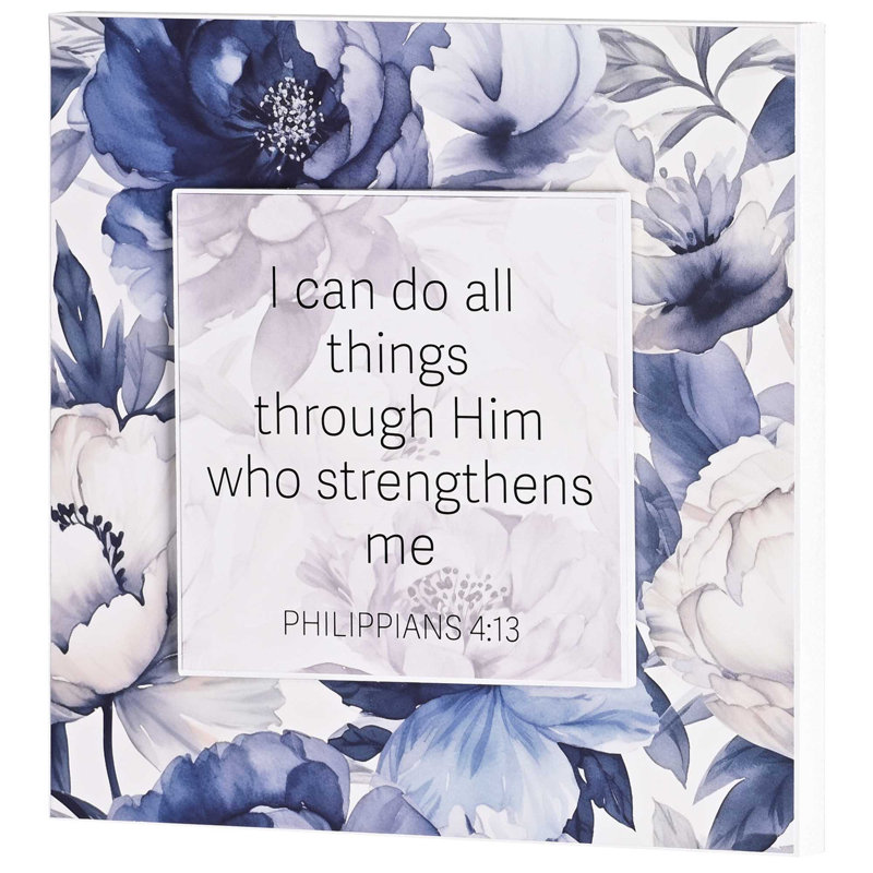 Plaque murale empilée «I Can Do All Things»