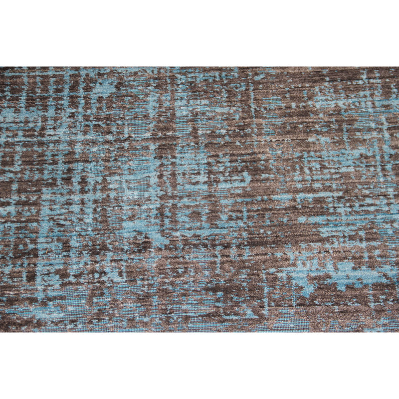 Area Rug in Brown/Teal, Rectangle 8' x 10'