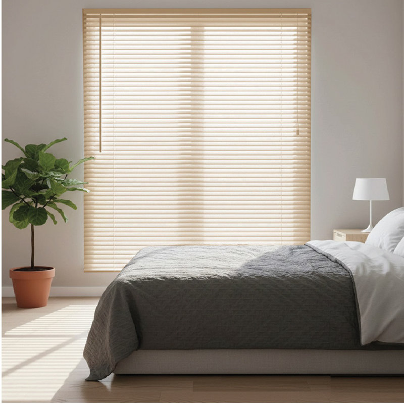 PVC Room Darkening Venetian Blind, Natural, 150 cm L x 195 cm W