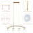 4-light 36"w Polished Brass Modern Linear Pendant Chandelier With Flower Frosted Glass Shades For Dining Room Or Kitchen Island-269511674