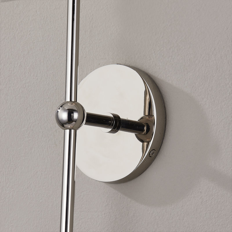ANDREWS 2 LIGHT WALL SCONCE, Polished Nickel