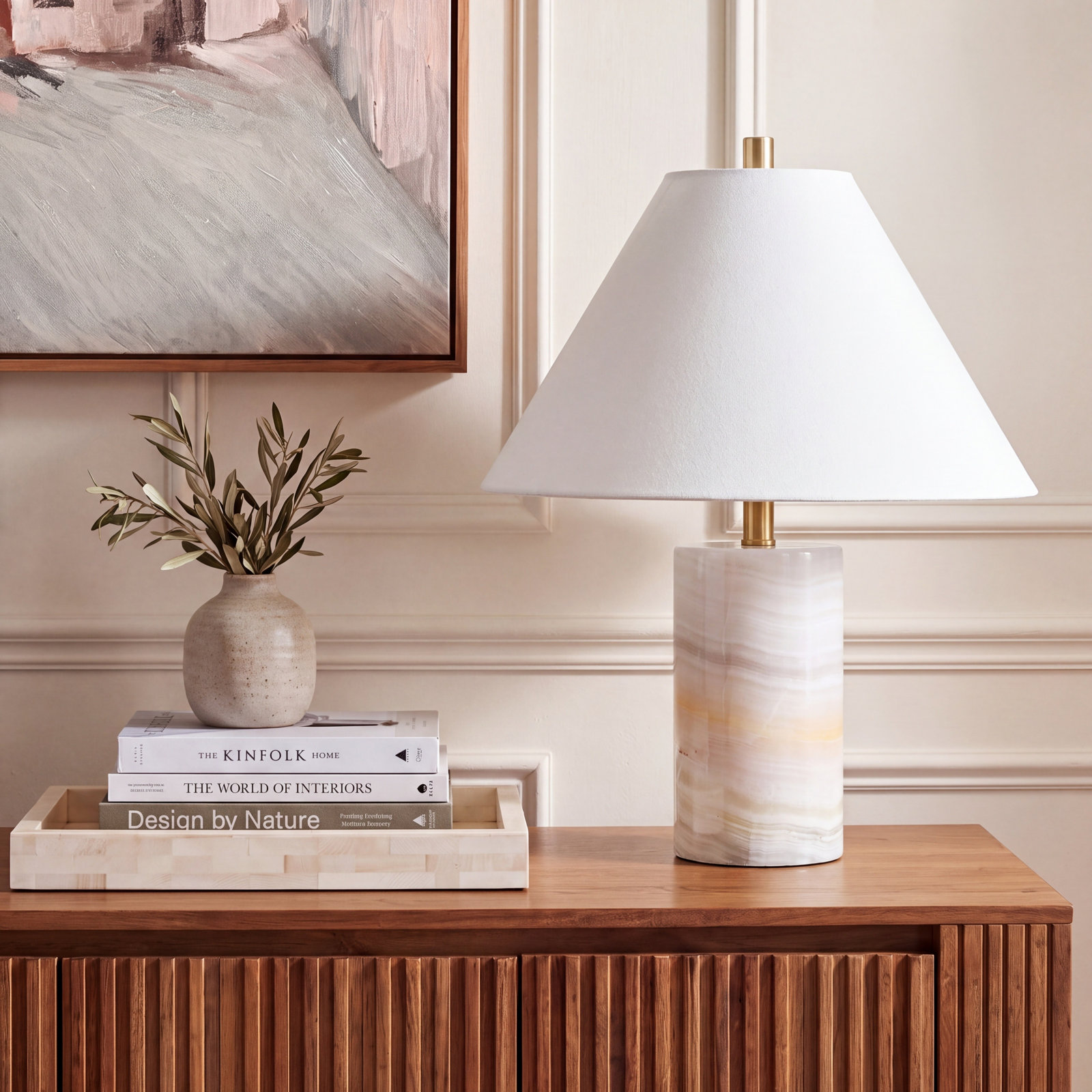 Genuine Marble Table Lamp