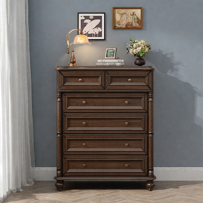 Commodes décoratives rétro en bois laqué simple, Tanné