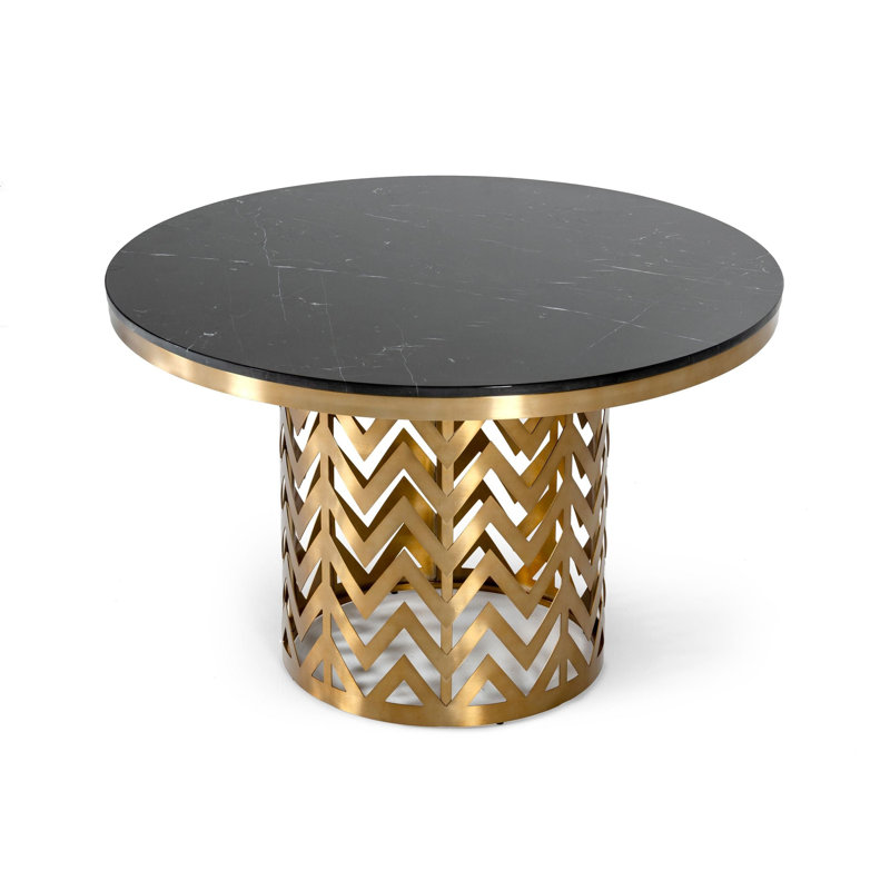 Kowal - Glam Black Marble Dining Table