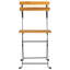 Chaise d'appoint de patio pliante en acacia