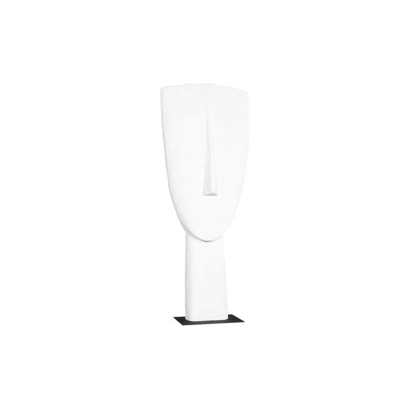 Cycladic Head Sculpture, Classic, White, 86" H x 33" W x 16" D