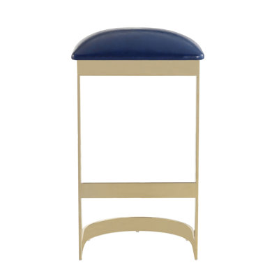 Davutlar Upholstered Counter Stool with Metal Frame