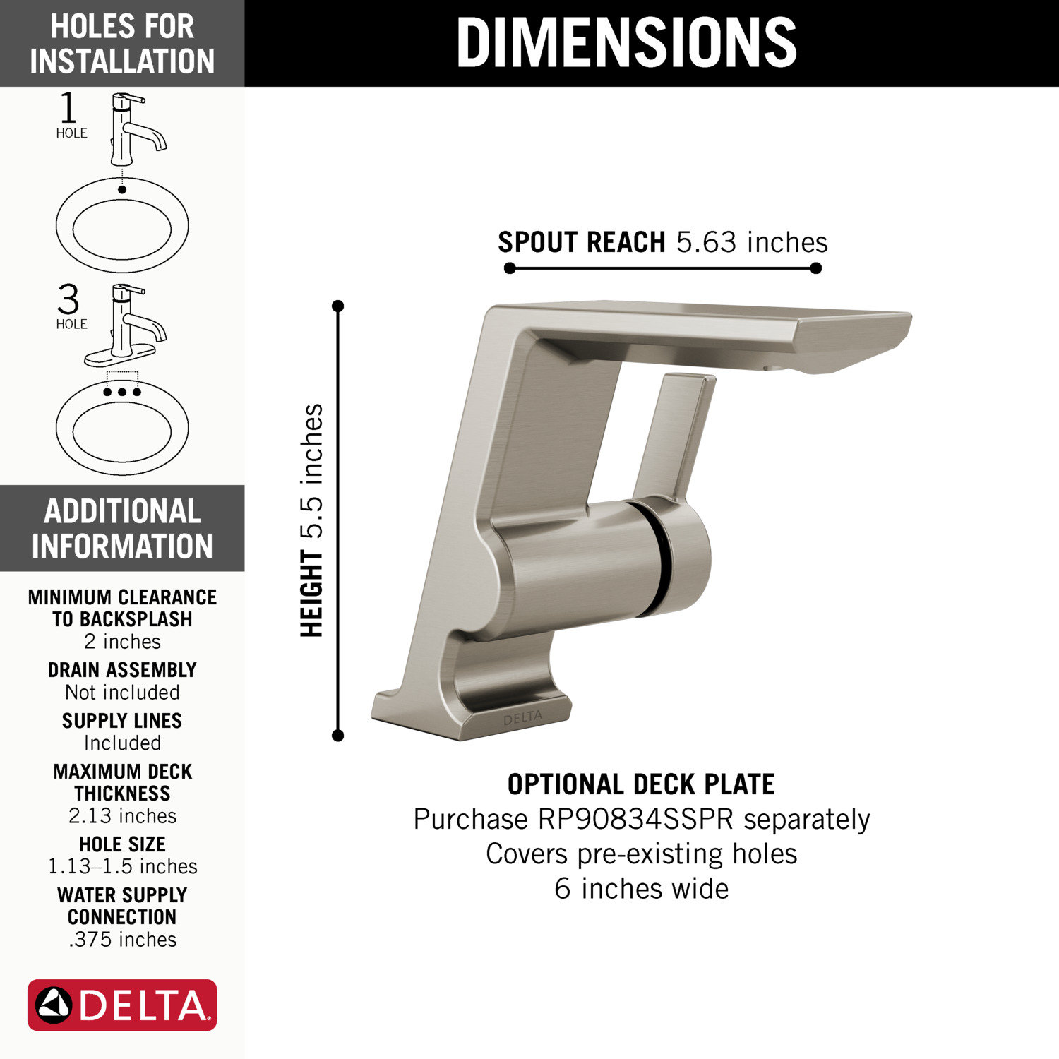 Pivotal® Single-Handle Faucet with DIAMOND™ Seal, Stainless