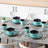 16-Piece Reactive Glazed Stoneware Dinnerware Set, Service For 4-1005241181