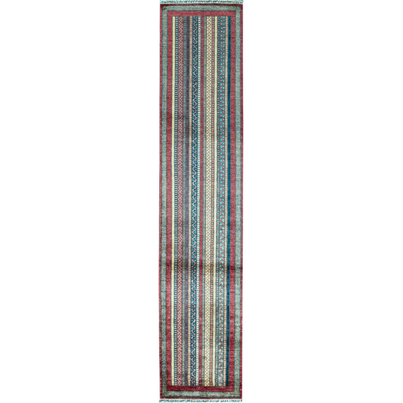 Hand-Knotted High-Quality Blue Runner