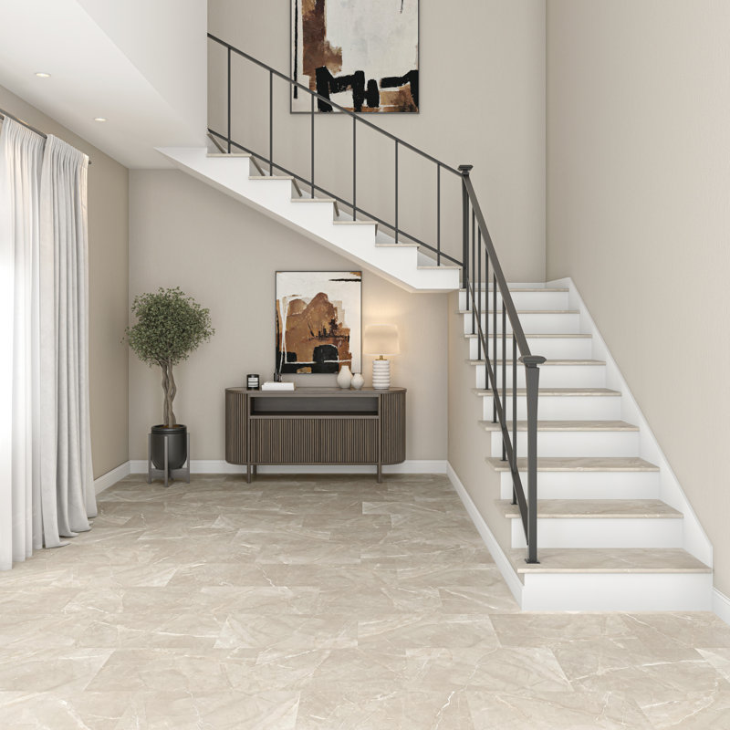 Daltile Grantshire 18 x 36 2.0 MM Glue Down Luxury Vinyl Flooring (15 PCS Per Carton) (67.50 SQFT Per Carton), Beige Wood