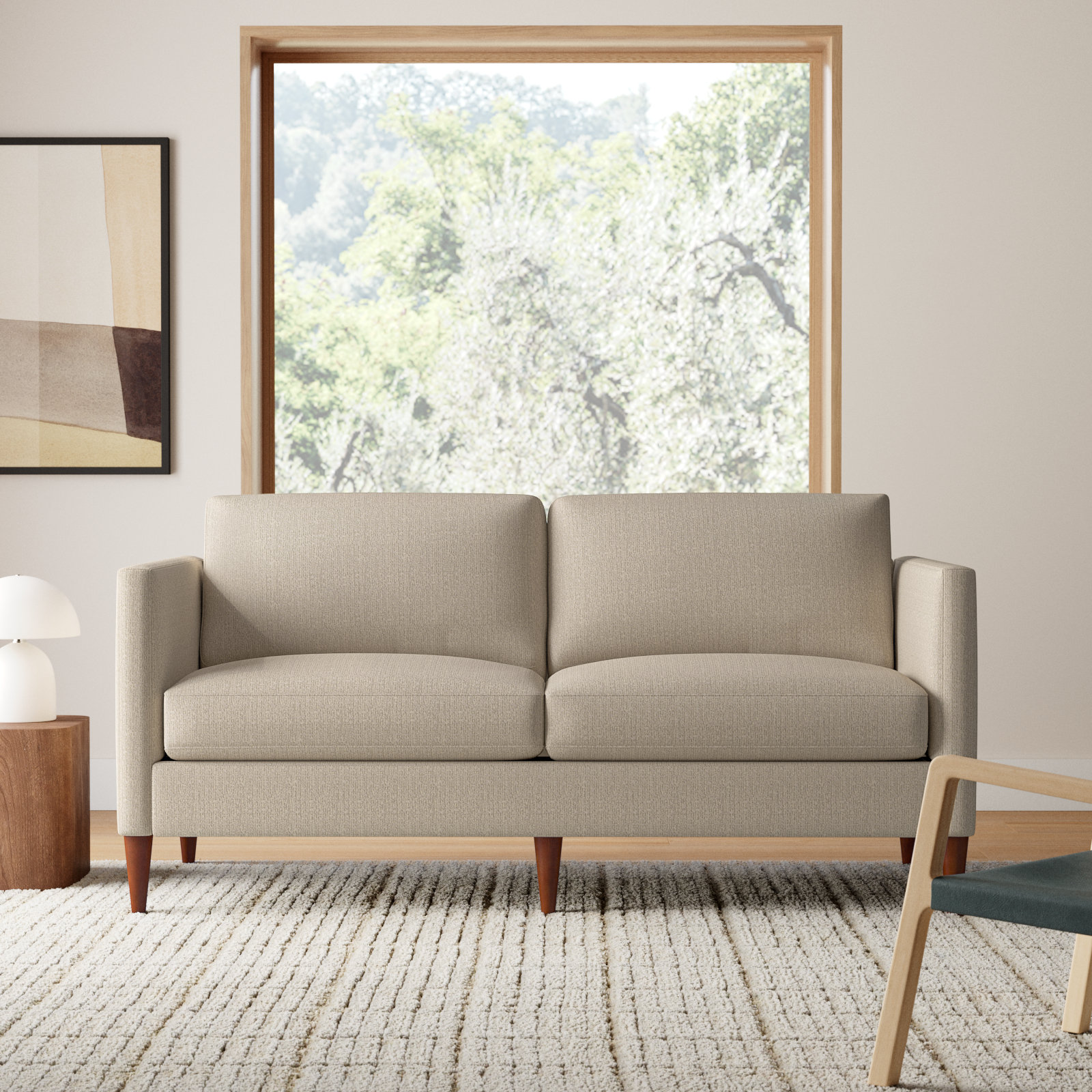 Clifford 73'' Sofa, Davis Chateau Gray Bouclé