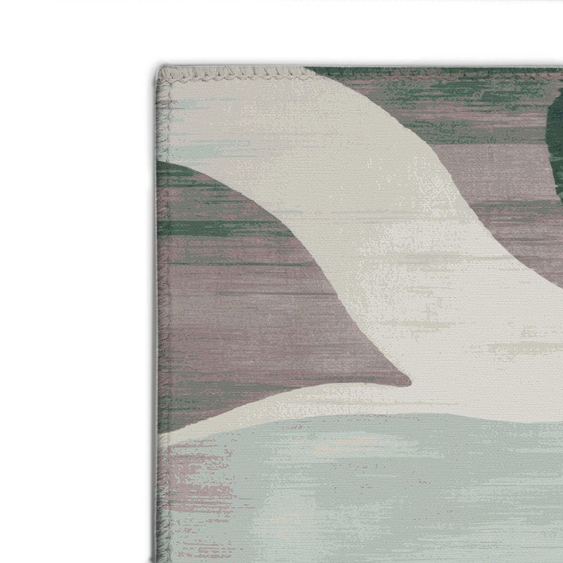 Tapis intérieur et extérieur brun Watercolor, Rectangle 4pi x 6 pi