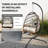 Patio Swing Egg Chair With Stand And Cup Holder For Indoor, Outdoor, Patio Armchair For Outdoor-876206651