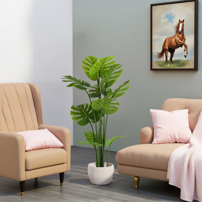 57 po plante artificielle avec pot Monstera Deliciosa