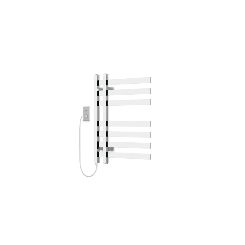 Lioni Wall Mount Electric Towel Warmer, Chrome, 27" H x 19.5" W x 5.19" D