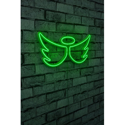 Bande d'éclairage flexible DEL néon, imperméable IP67, vert, 20,5 x 9,1 x 0,8 pouces | Système de suspension mural intégré 12 V DC, 22,7 watts | Parfait pour la décoration intérieure, les fêtes et les événements, installation facile