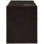 Bureau rectangulaire en cappuccino avec gestion des câbles par le dessus, armoire de porte et tiroirs de rangement
