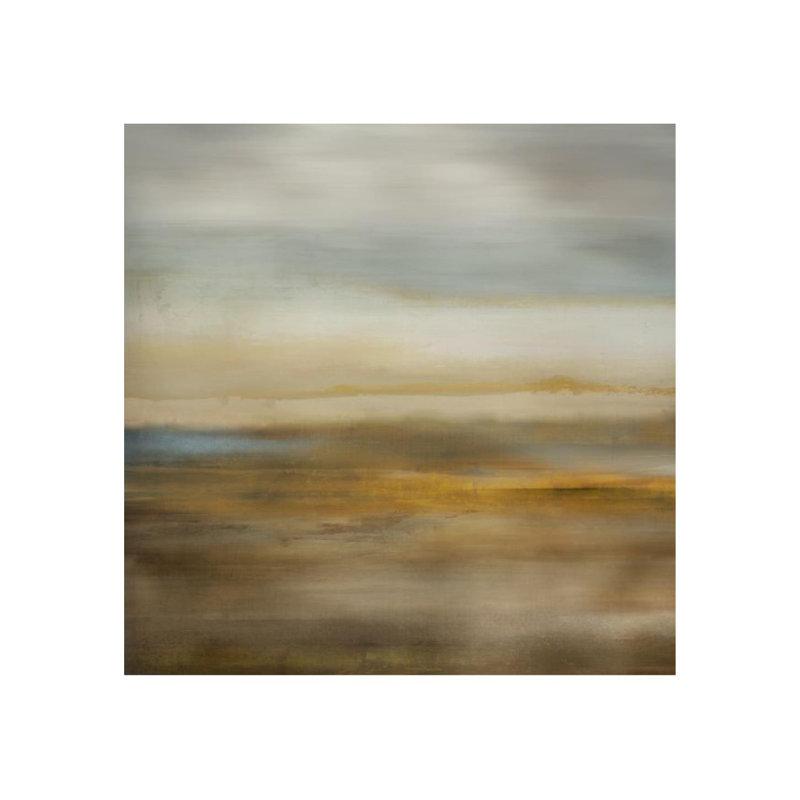 Golden Plates Painting by James McAllen, Image Brush Gel, 47" H x 47" W