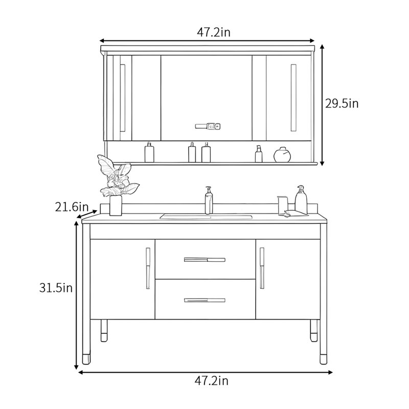 Chinese light luxury high-end bathroom cabinet