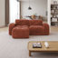 Ensemble de canapé modulaire moelleux en velours avec repose-pieds - modulaire en L, sans assemblage, salon ergonomique-837261168-837261173