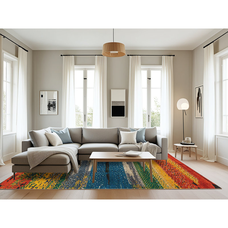 Monyca Abstract Indoor Rug, Rectangle 8' x 12'