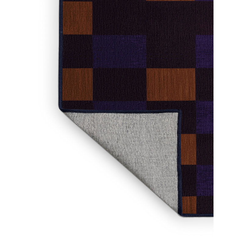 Tapis mauve lavable à la machine, Carré 6 pi
