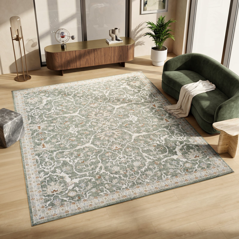 Tapis rétro Elysian, Green, Rectangle 8'9" x 11'6"