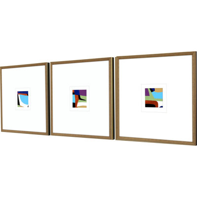 Chiquana " Color Squares II " by Jardine 3 - Pieces Painting Print