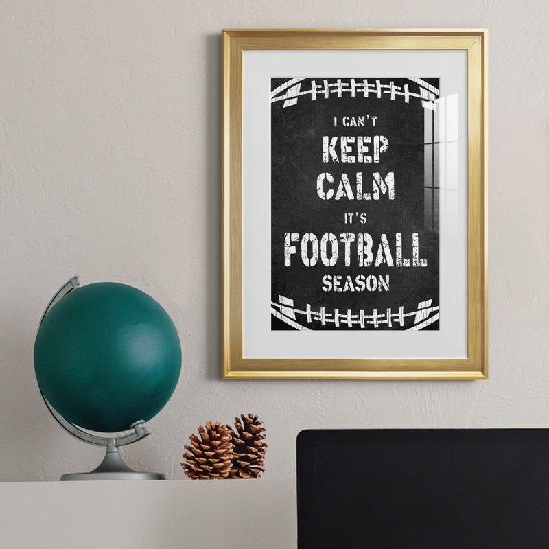 Can Keep Keep Calm - art textuel avec cadre photo, Or, H 22,5 po x l 30,5 po x P 1,5 po