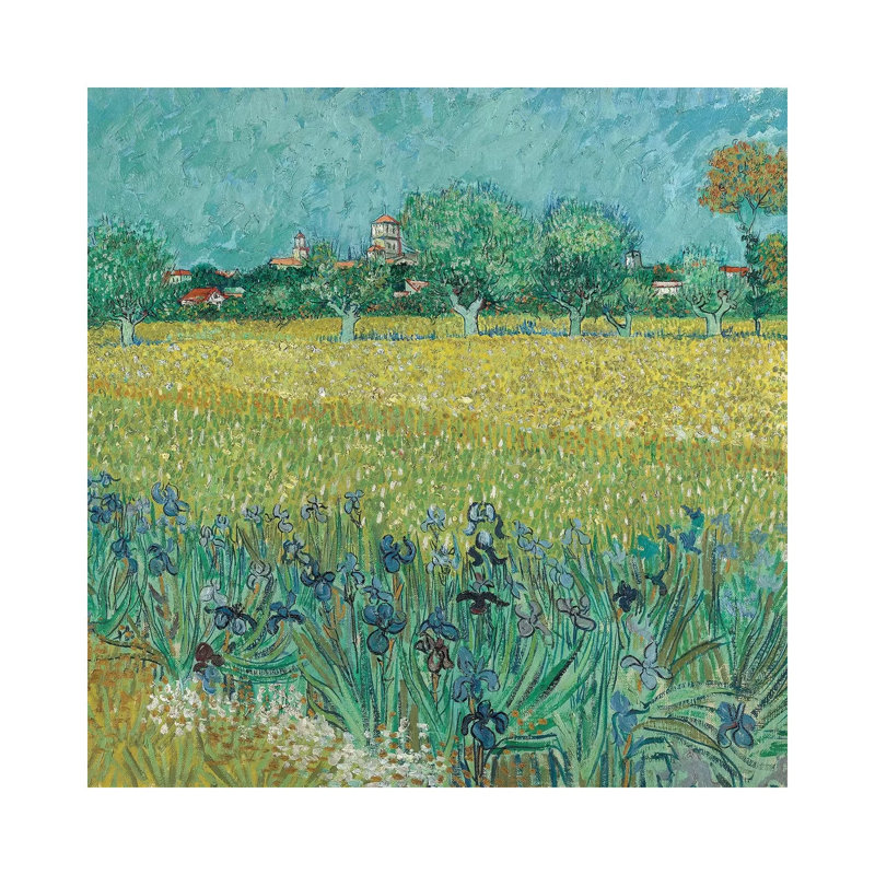Field With Flowers Near Arles, 1888 by Vincent Van Gogh - Wrapped Canvas Painting, 66.04 cm H x 66.04 cm W x 1.91 cm D