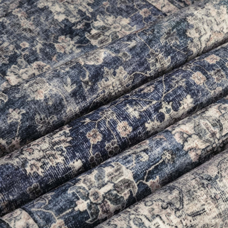 Rectangle Oriental Area Rug, Blue, 60*230cm