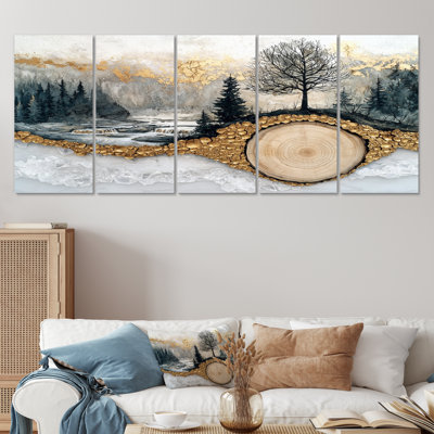 Sherwick - Forest Wall Art - Ensemble de 5 décorations murales traditionnelles