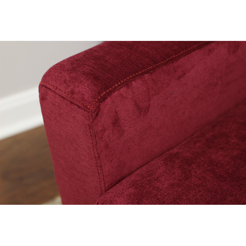 Donham Upholstered Accent Chair, Wine Red