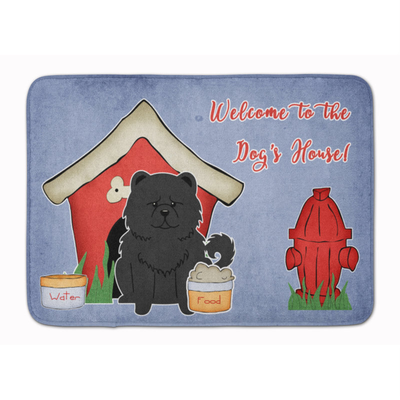 Tapis pour salle de bain Dog House, Noir